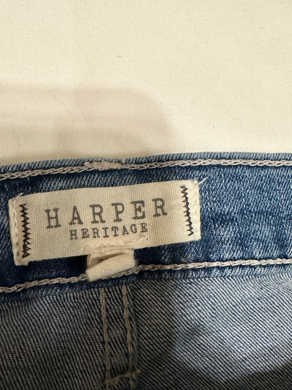 Harper Heritage Wide-Leg Flare Jeans with Red & White Bead Accent Accessory - Picture 3 of 7
